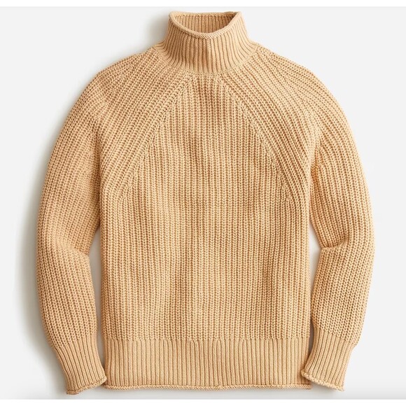 J. Crew Sweaters - J Crew Relaxed Rollneck Sweater in Sandy Beach Tan Women's Size Medium